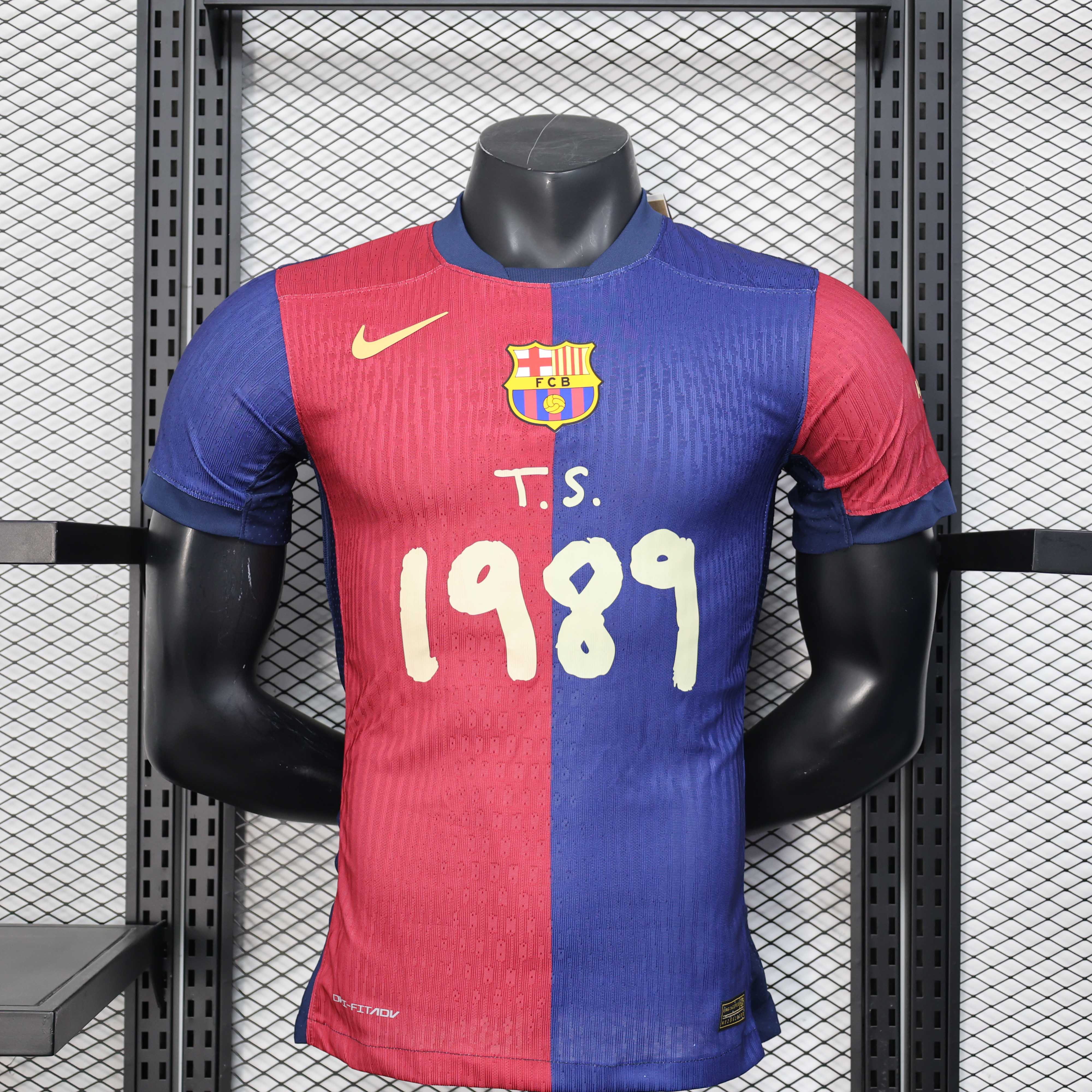 2025/2026 Player Version Barcelona Home 1989 Advertise Football Jersey AAA fan-grade