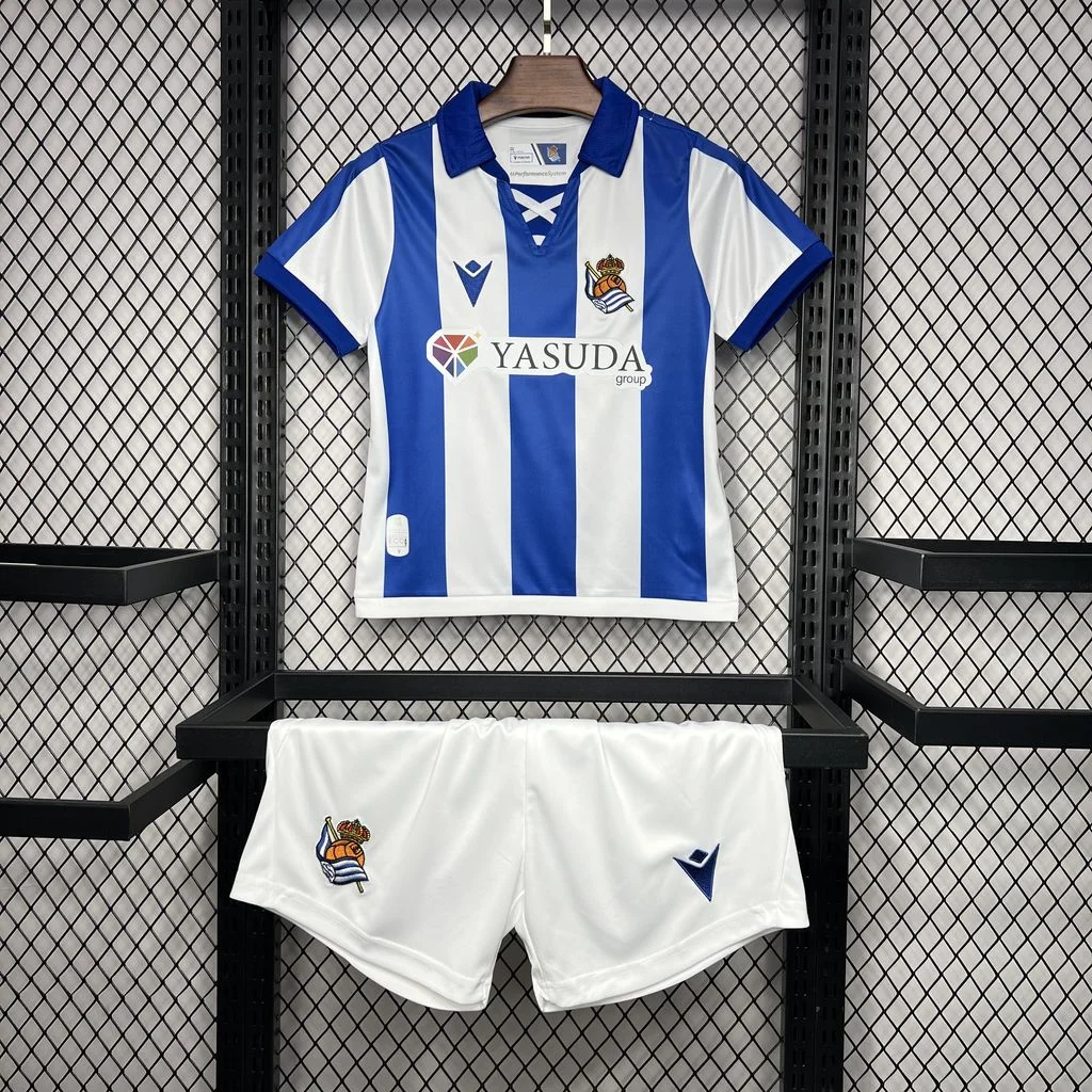 2024/2025 Real Sociedad Home Football Jersey fan-grade Kids Size