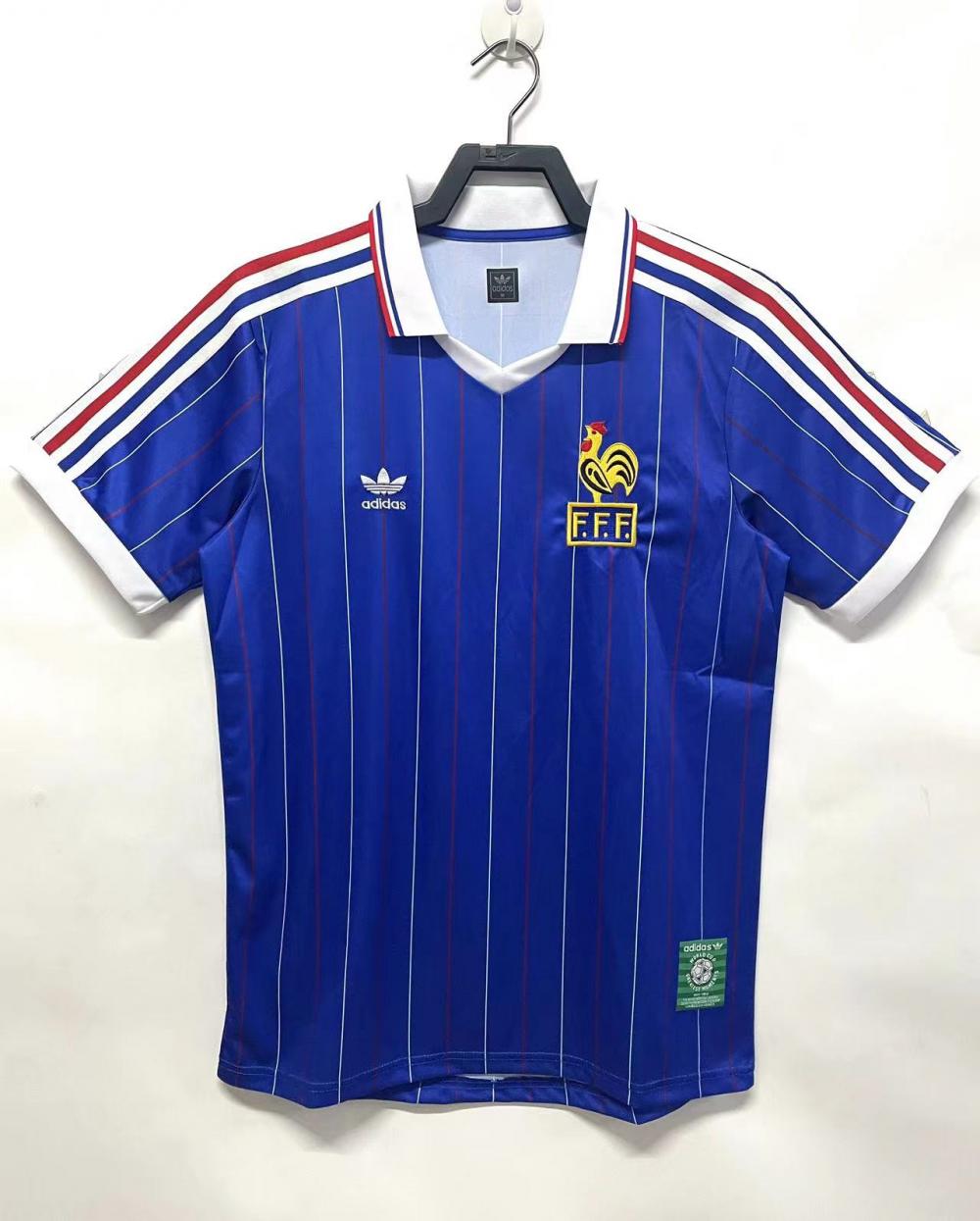 1982 Retro France Home Football Shirt AAA fan-grade — main view