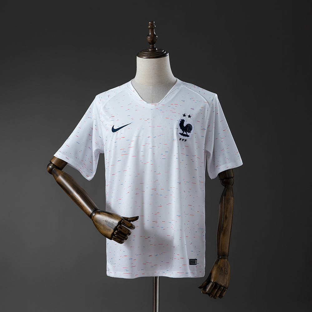 2018 Retro Francia Visitante Camiseta de Fútbol AAA calidad aficionado