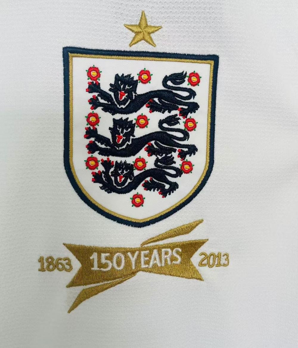 2013 Retro England Home Soccer Jersey AAA fan-grade — view 3