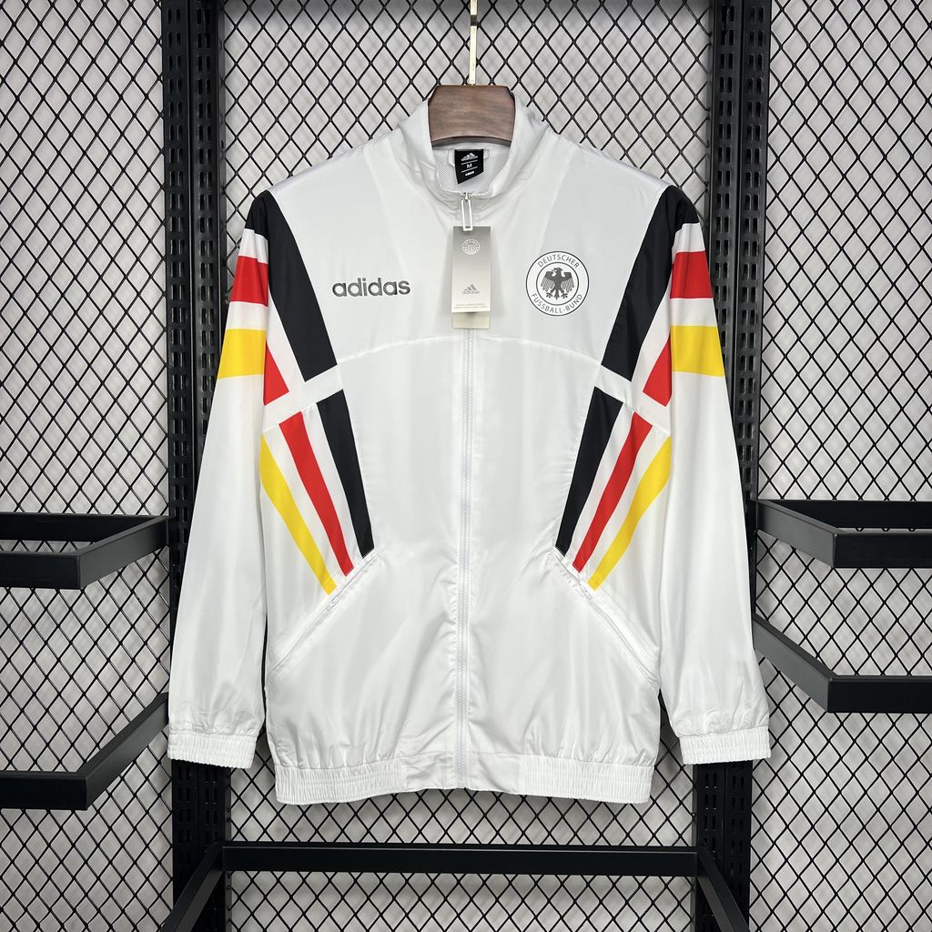 2024-2025 Germany Windbreaker Soccer Jersey White — main view