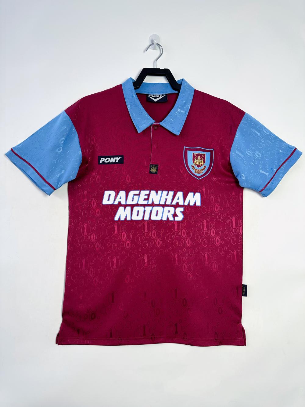 1995-1997 Retro West Ham United Football Shirt Home AAA fan-grade