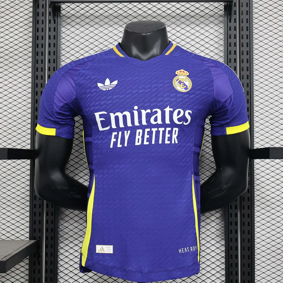 Camisa de Futebol Versão Jogador Real Madrid Terceiro Fora 2024/2025 Qualidade Tailandesa
