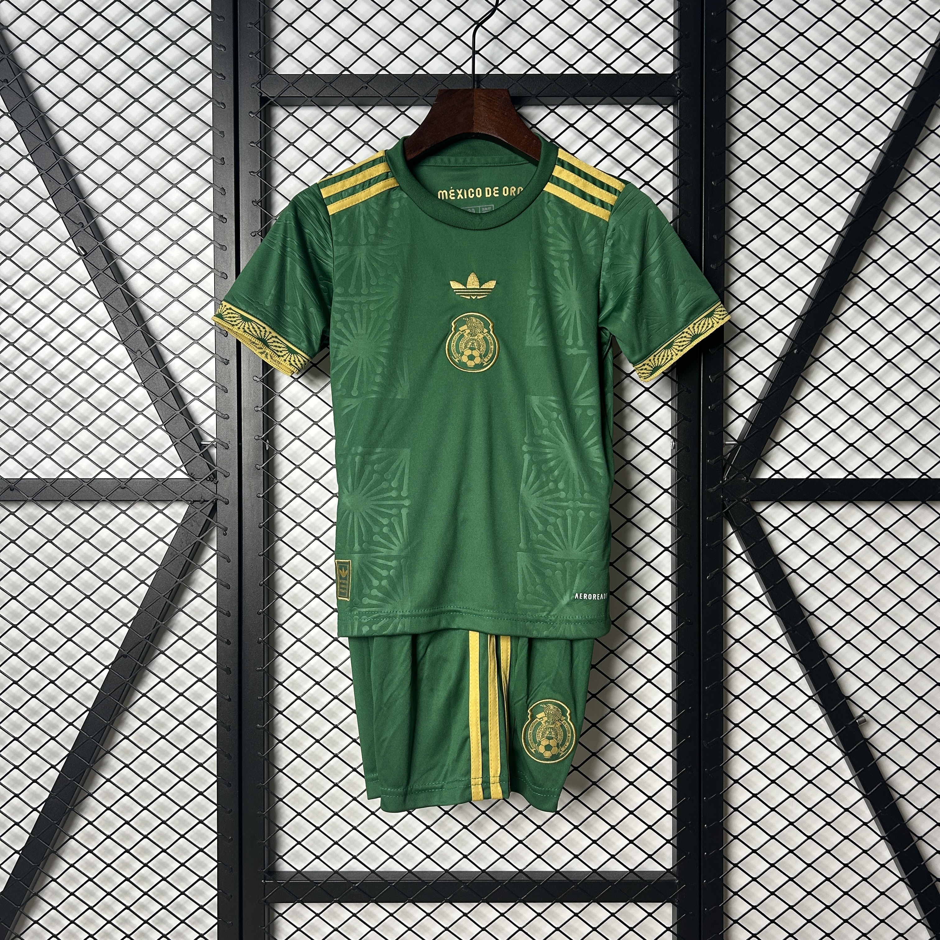 2025 Mexiko National Sonderedition grünes Fußballtrikot AAA Fan-Qualität Kindergröße