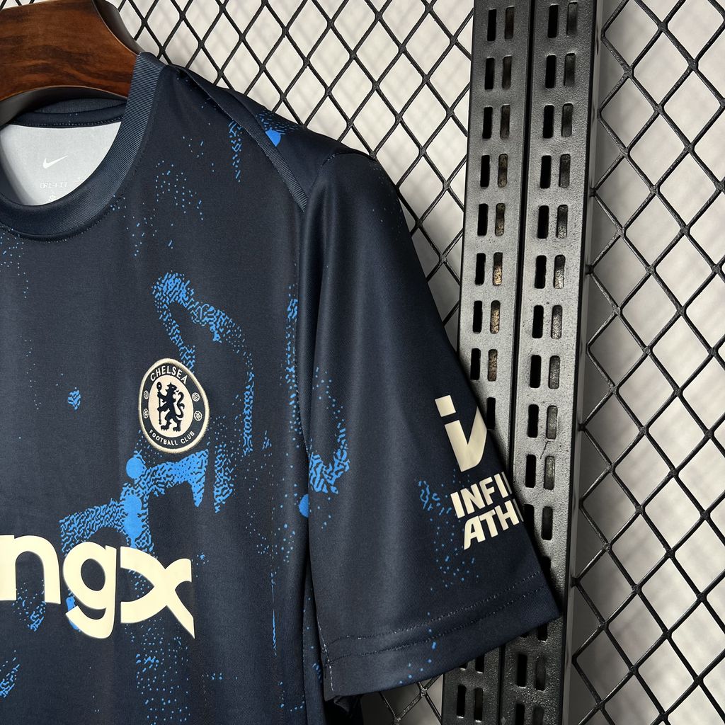 2024/2025 Chelsea Dark Blue Pre-match training Jersey — view 6