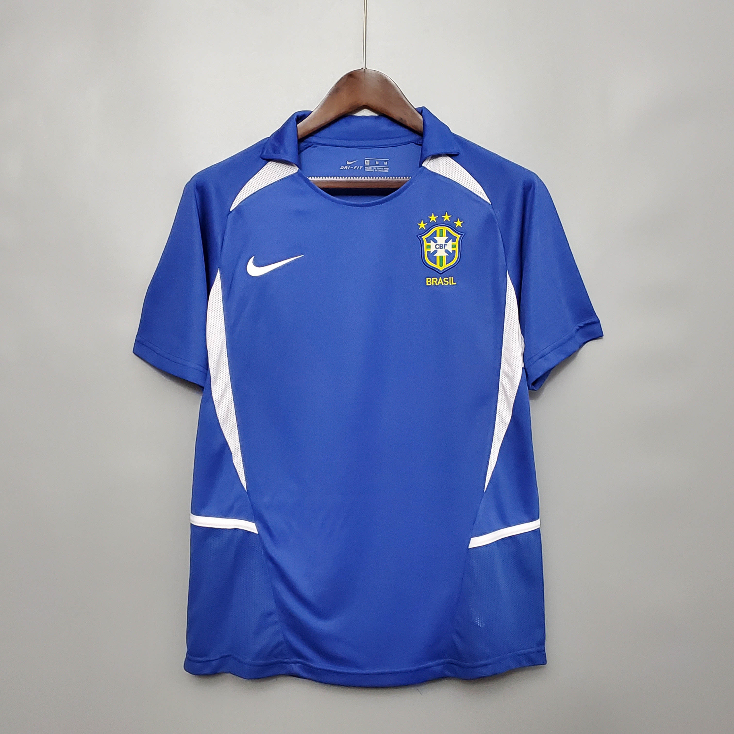 2002 Retro Brazil Away Soccer Jersey — main view