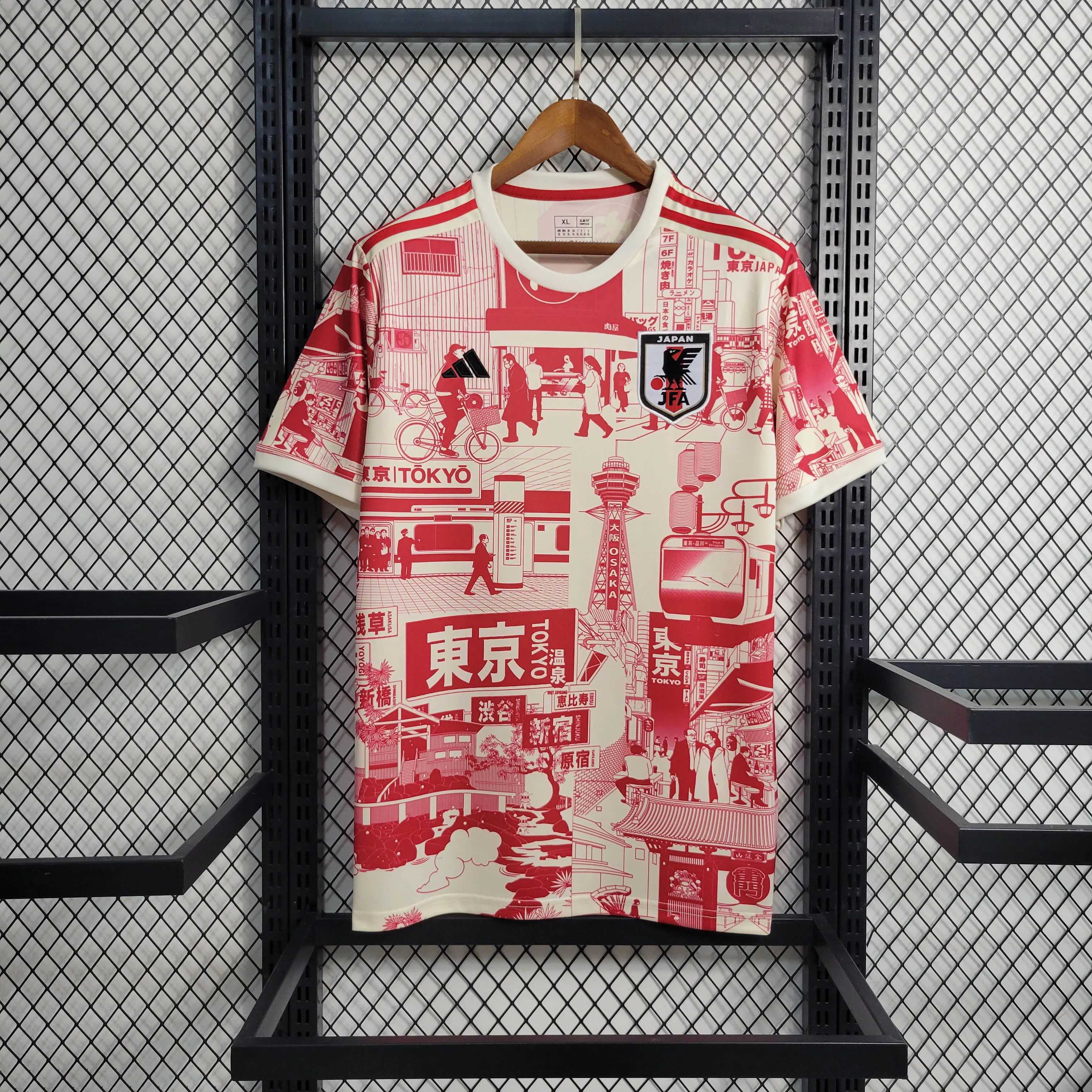 2023 Japan Tokio Sonderausgabe Rot Fußballtrikot — main view