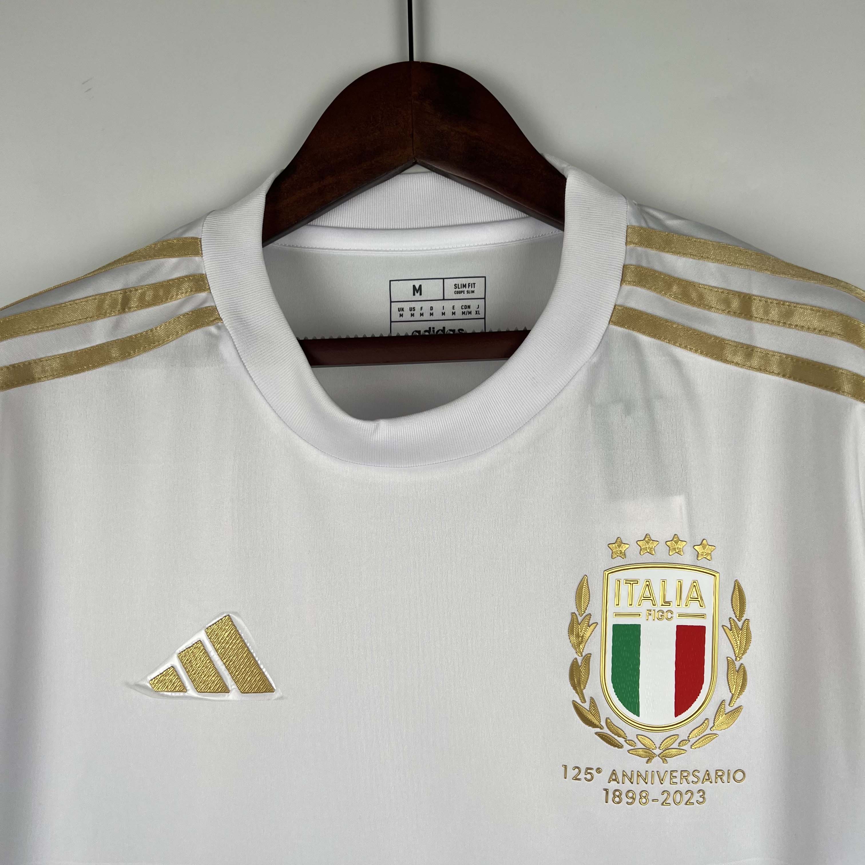 2023 Italy 125th Anniversary White Soccer Shirt — view 3
