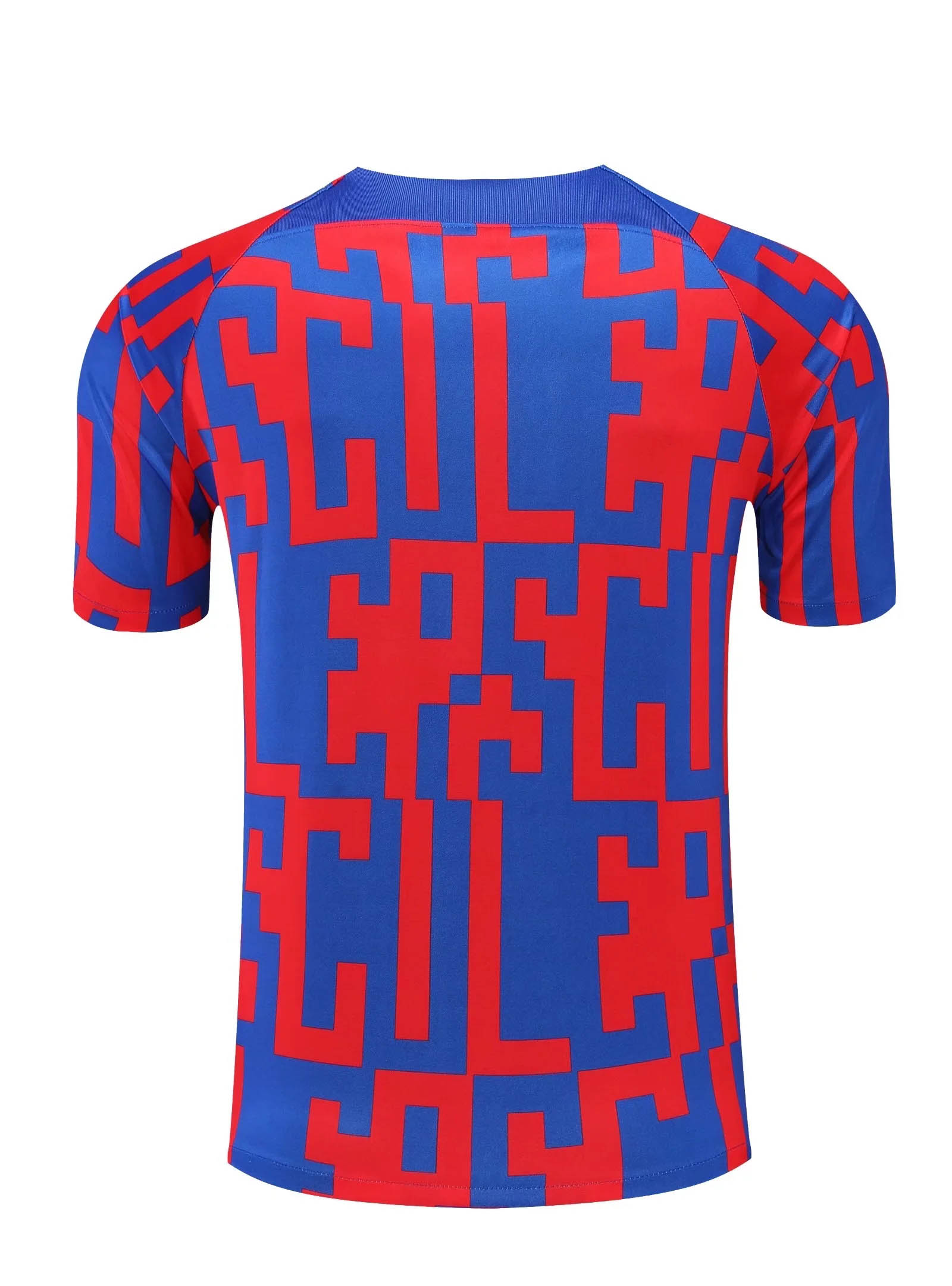2022/2023 Barcelona Jersey Training Wear Red And Blue Texture — view 2