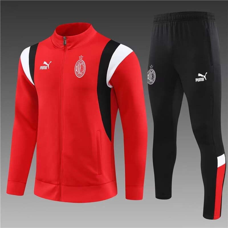 2023/2024 AC Milan Long Zipped Jacket Red Soccer Jersey AAA fan-grade Set