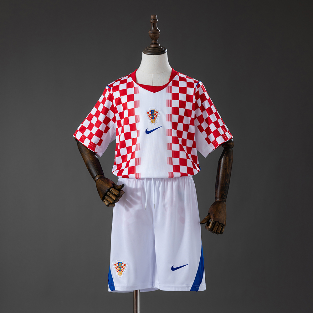 2026 Croatia National Team Home Football Shirt AAA fan-grade Kids Size