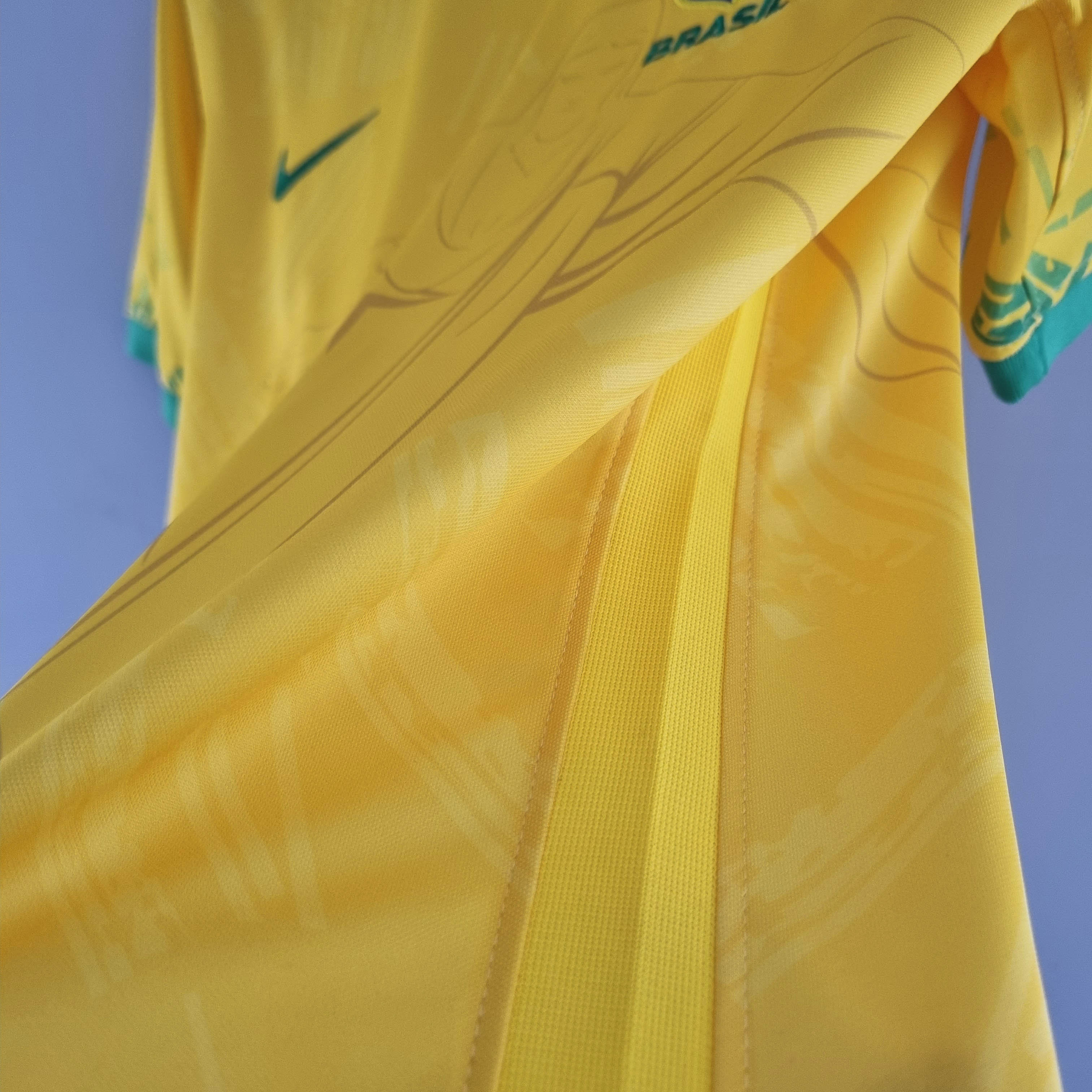 2022 Brazil Classic Soccer Jersey Yellow — view 8