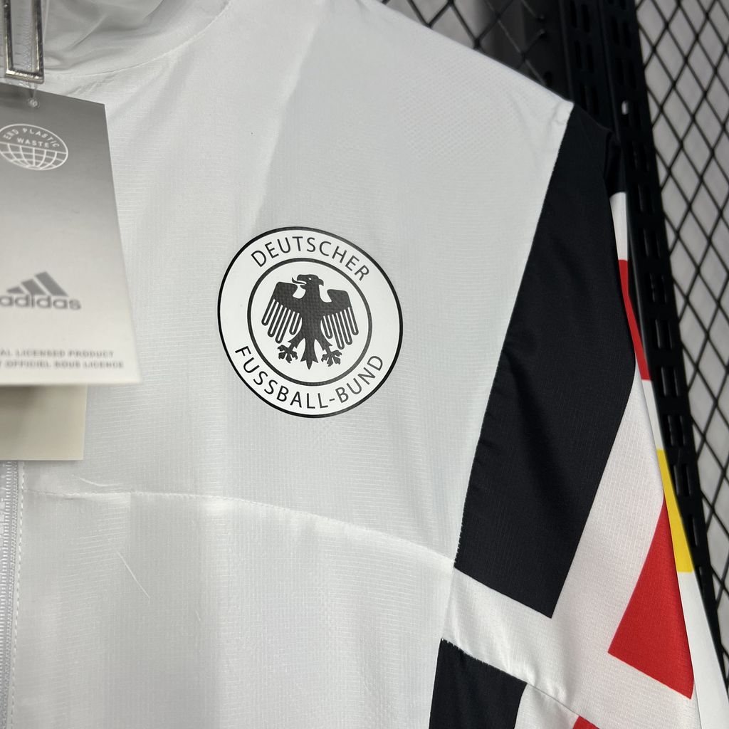 2024-2025 Germany Windbreaker Soccer Jersey White — view 7