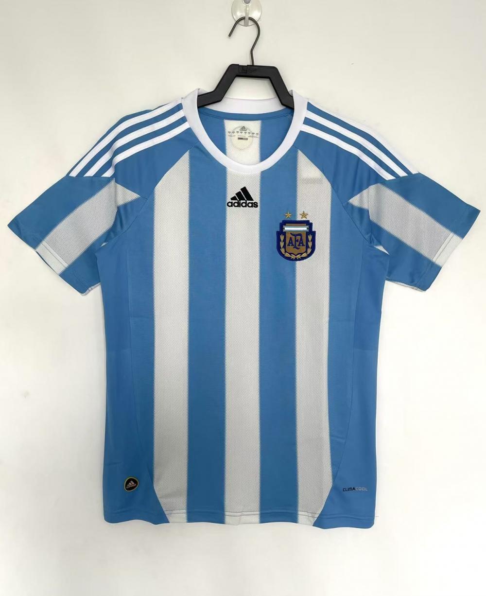 Camiseta de Fútbol Retro Local Selección Argentina 2010 Calidad Tailandesa