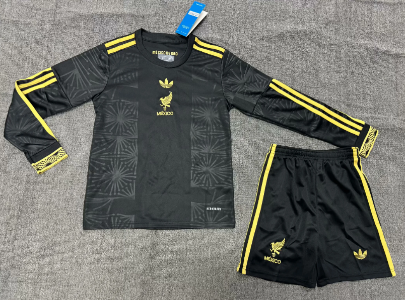 2025/2026 Langarm Mexiko Nationalmannschaft Sonderausgabe Fußballtrikot AAA fan-gradät Kindergröße
