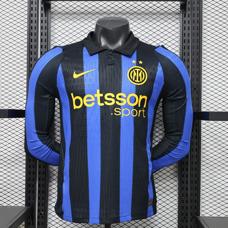 2026/2027 Langarm Spielerversion Inter Mailand Heimtrikot Fußballtrikot 1:1 Thai-Qualität
