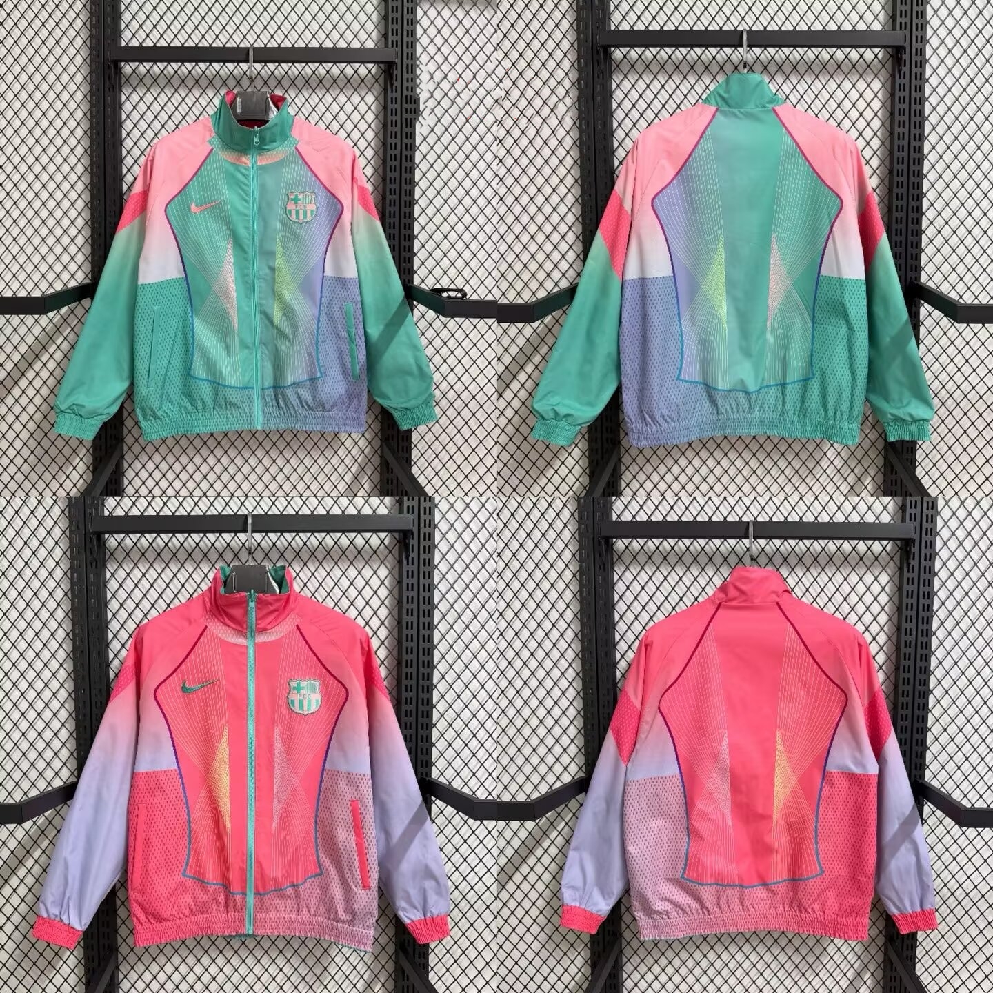 2025/2026 Barcelona Double-Sided Windbreaker Football Jersey 1:1 Thai Quality