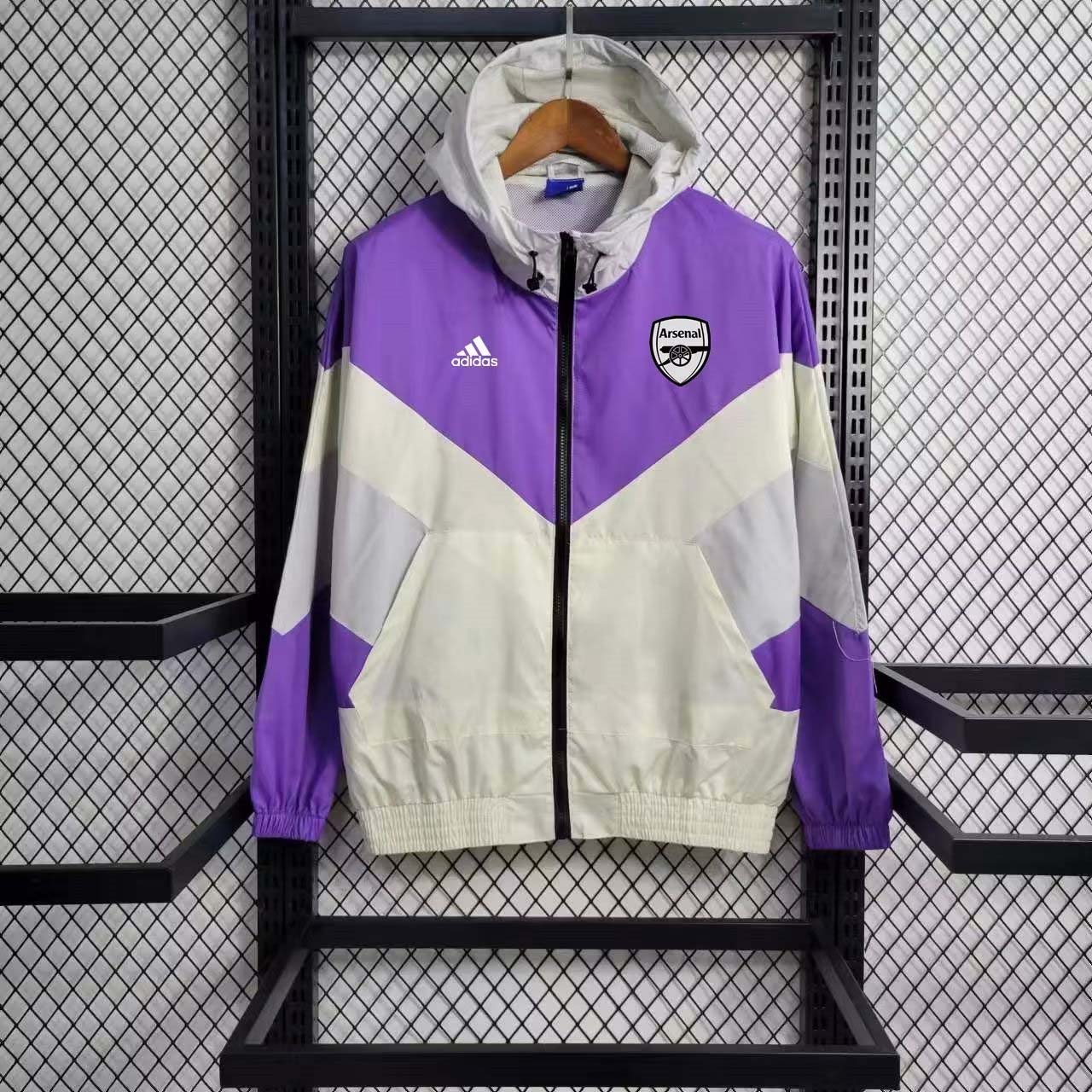 2023 Arsenal Windbreaker Purple Soccer Jersey AAA fan-grade — main view