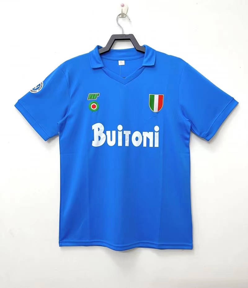 Camiseta de fútbol local retro del Napoli 1987/1988 Calidad Tailandesa
