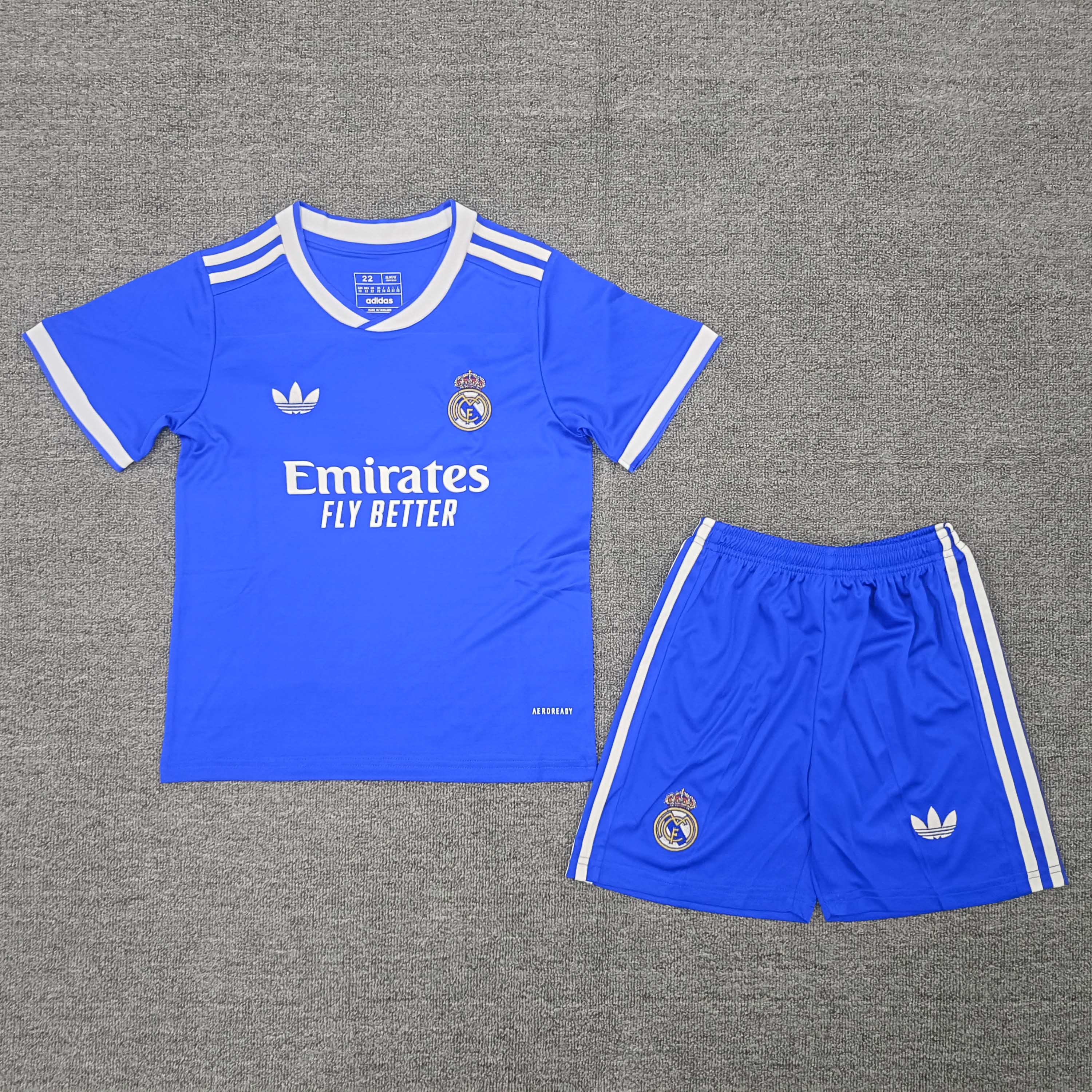 2025/2026 Real Madrid Second away Football Jersey AAA fan-grade Kids Size