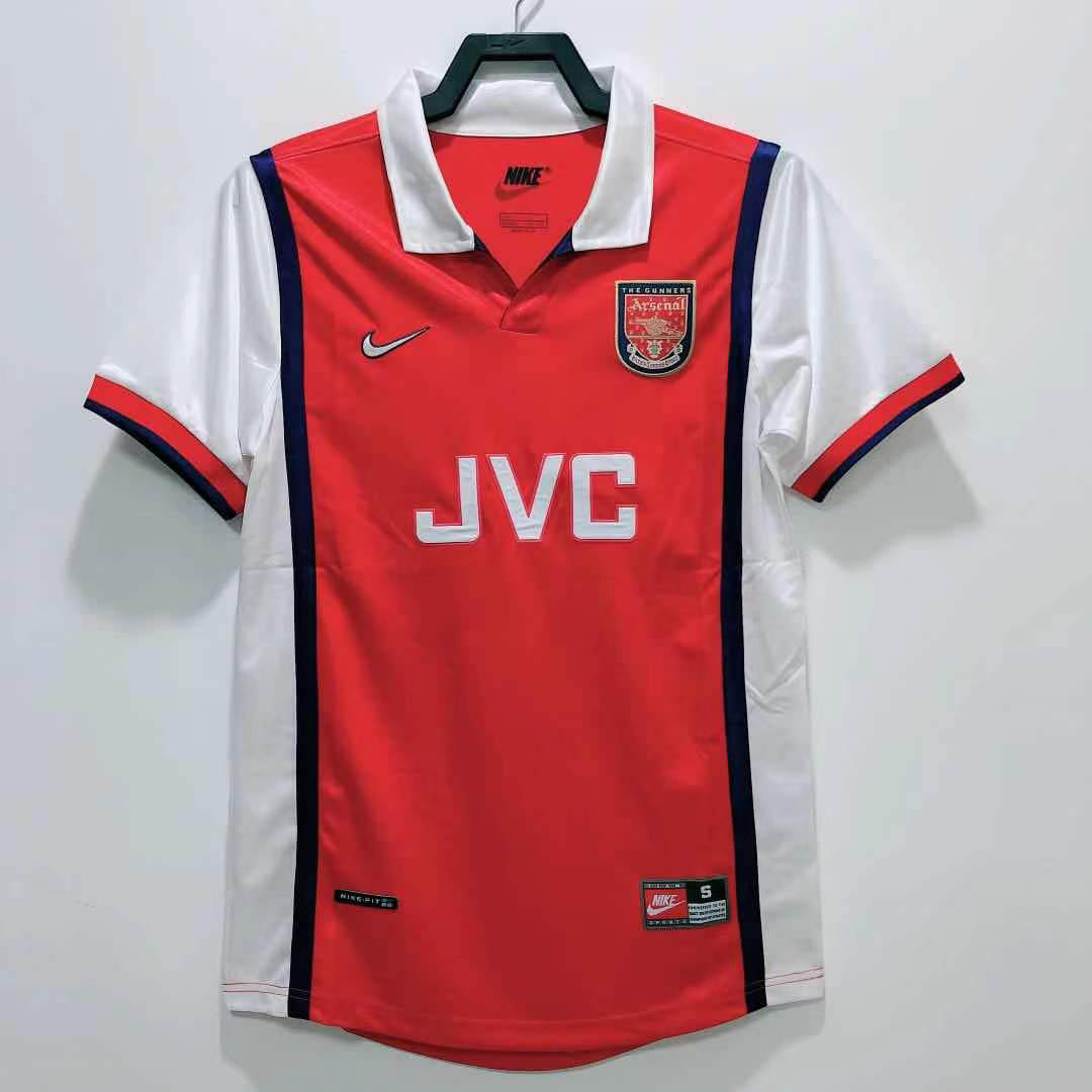 Camisa de Futebol Retro Arsenal Home 1998/1999 Qualidade Tailandesa