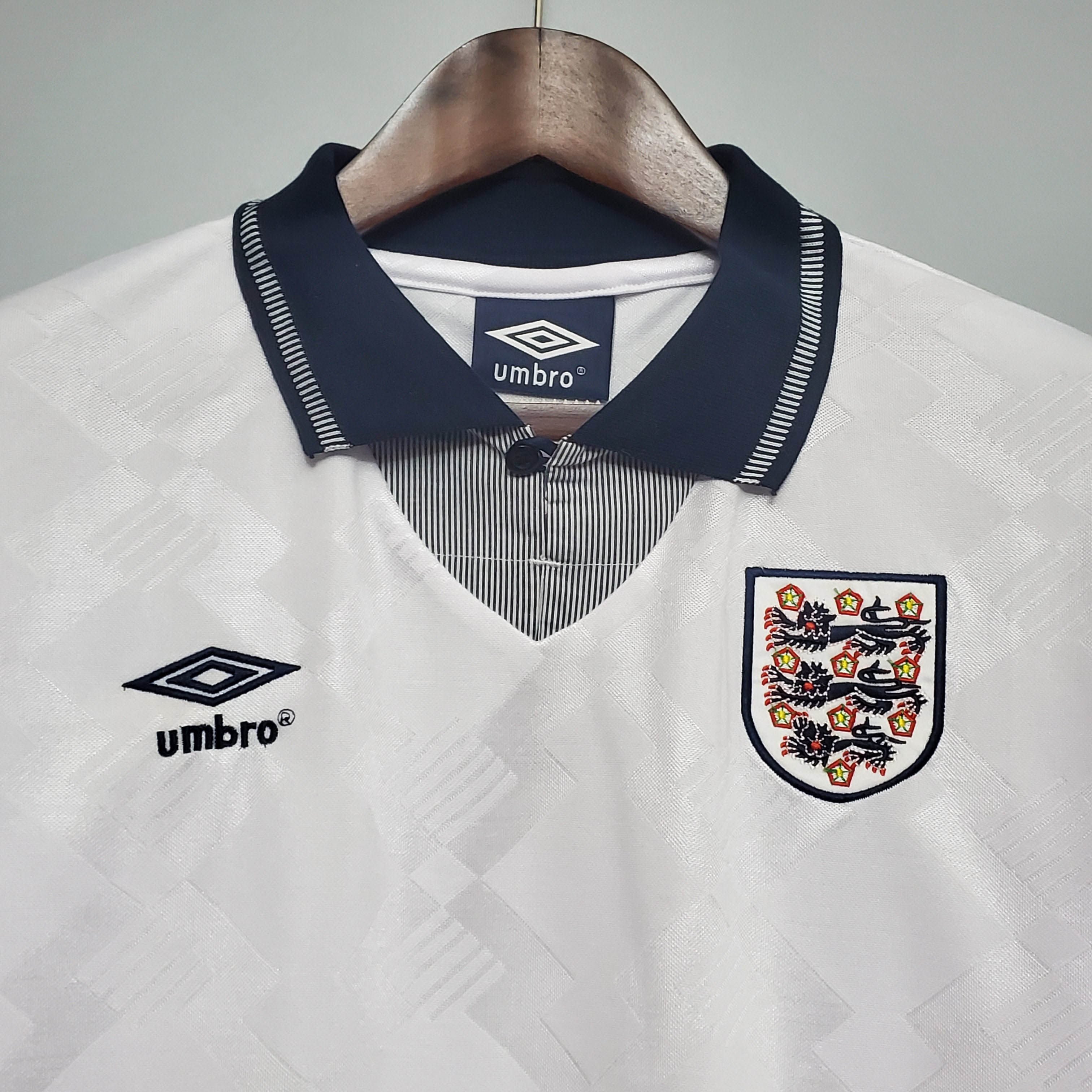1990 Retro England Home Soccer Jersey 1:1 Thai Quality — view 3