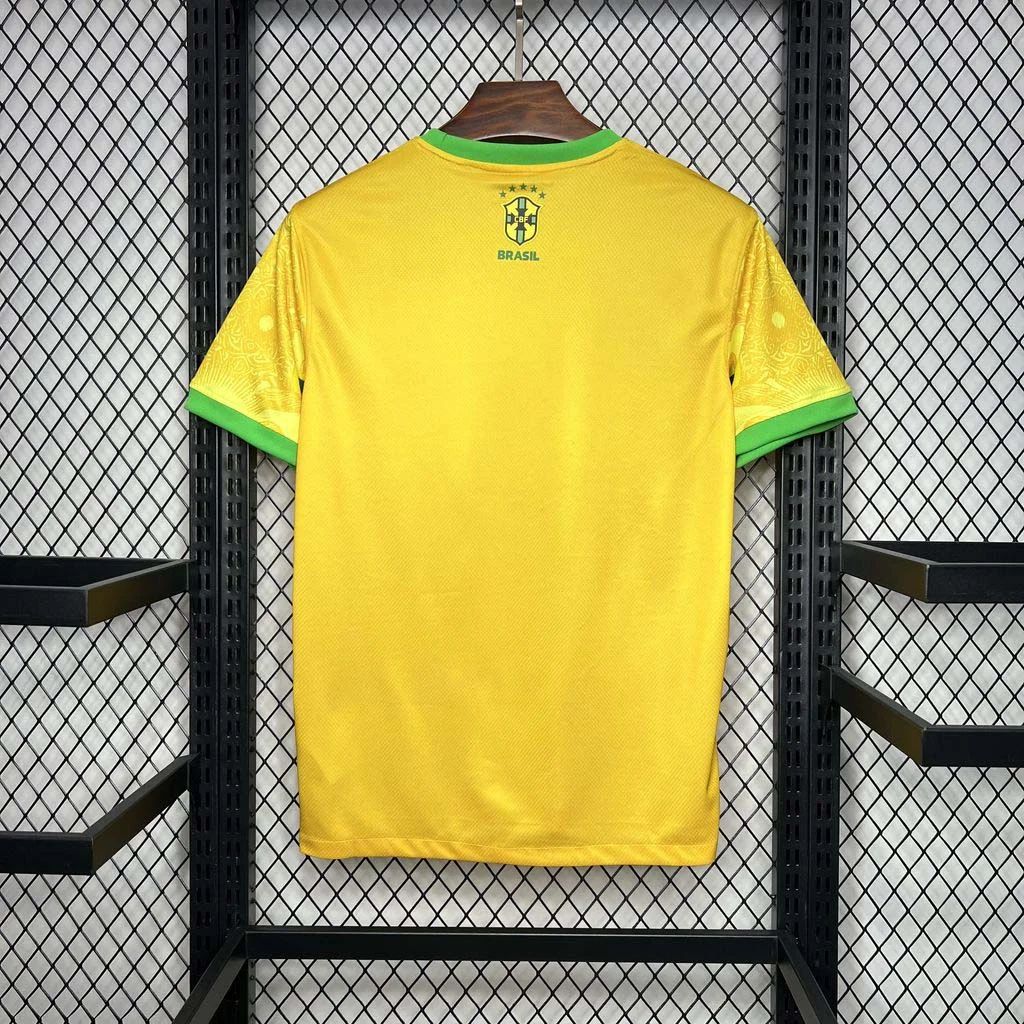 2024 Brazil Special Edition Jesus Yellow Football Shirt view 3