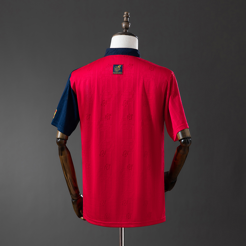 Camisa Retrô Espanha Casa 1996 Futebol Camisa AAA grau fã — view 2