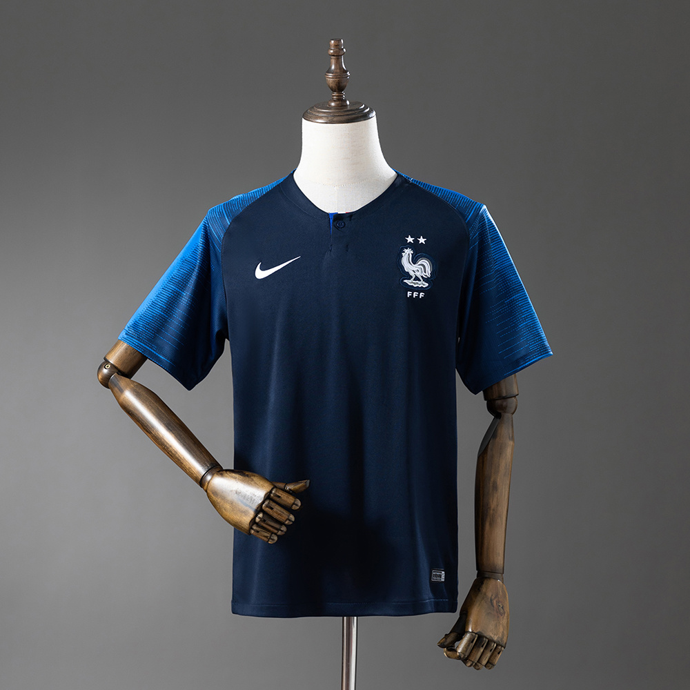 2018 Retro Francia Local Camiseta de Fútbol AAA calidad aficionado