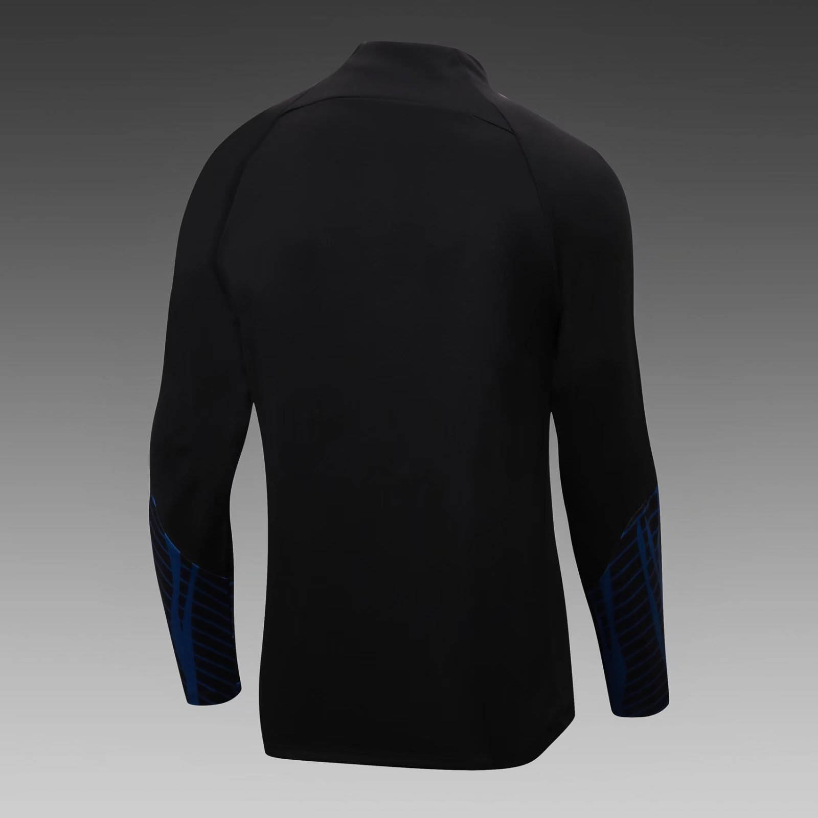 2022 Portugal Half-Pull Training Suit Black Football Shirt Set — view 5