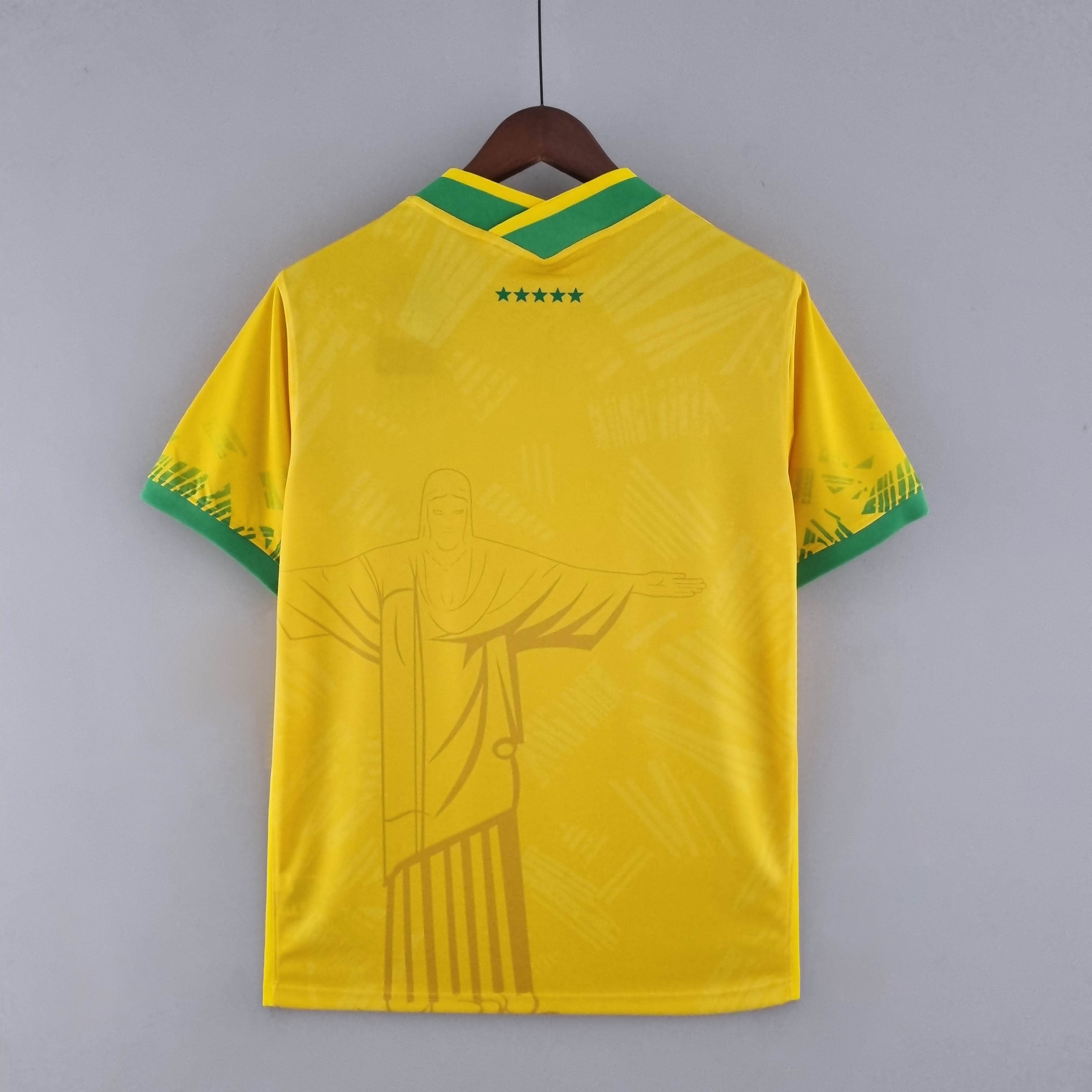 2022 Brazil Classic Soccer Jersey Yellow — view 2