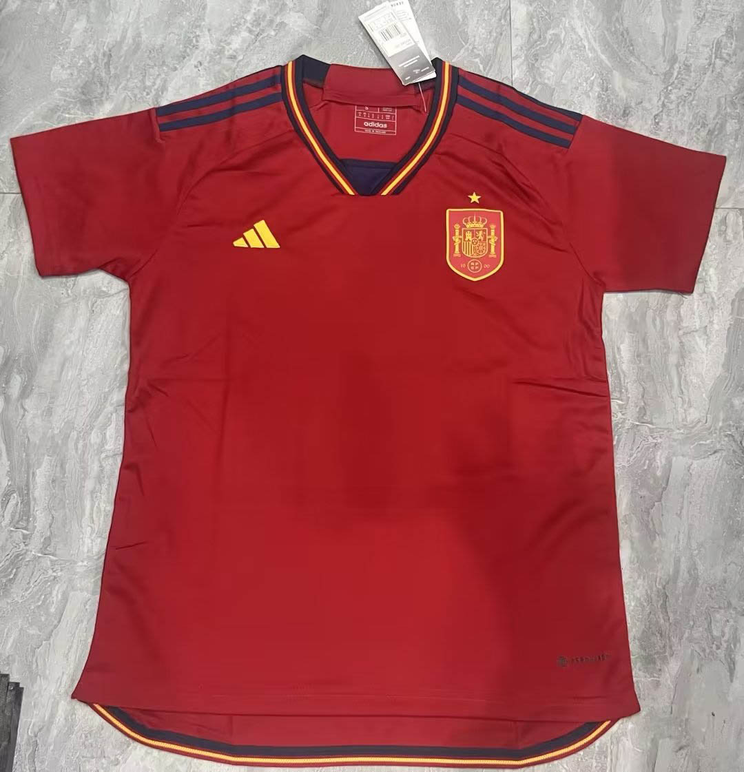 2022 FIFA World Cup Spain Home Soccer Shirt — main view