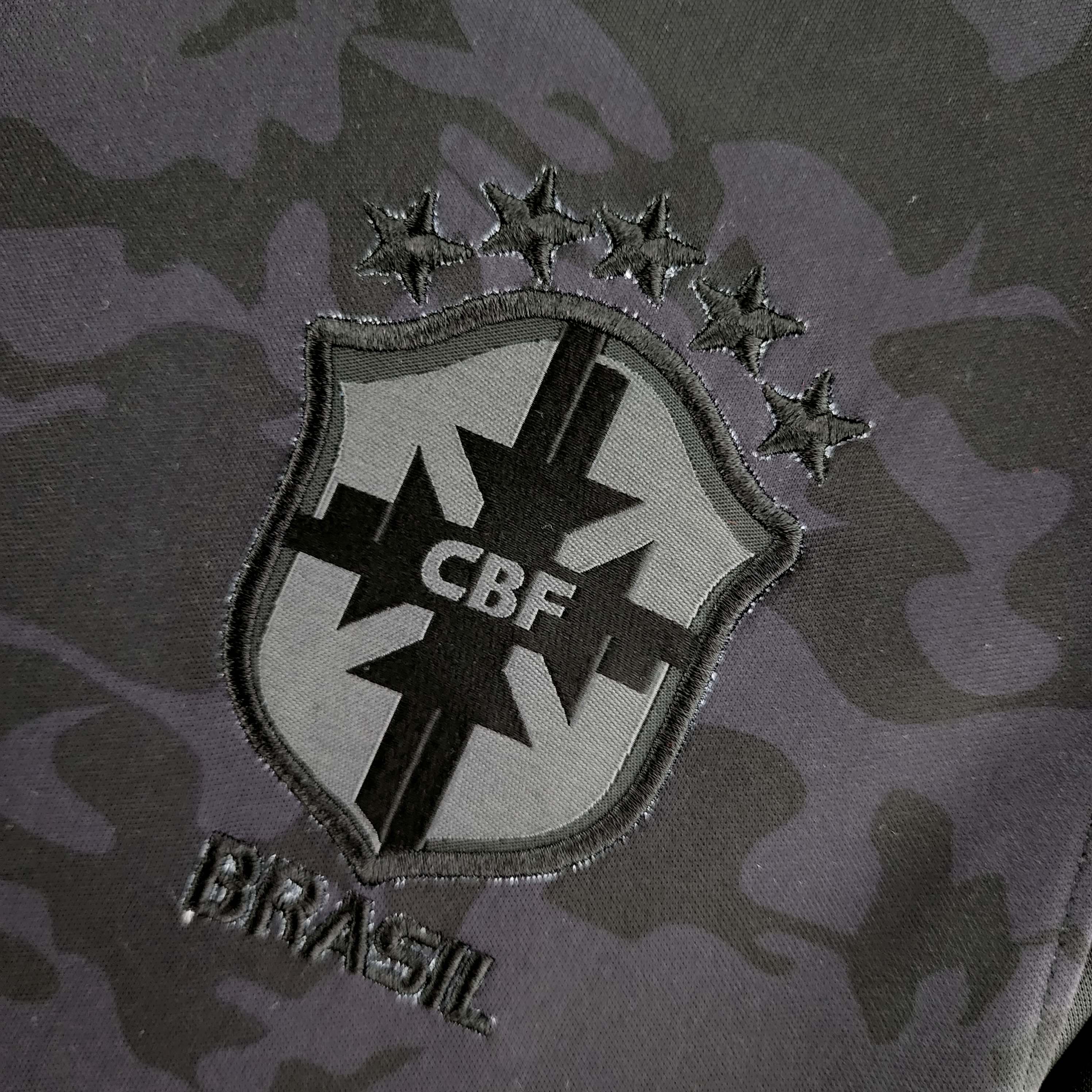 2022 Brazil Special Edition all black Soccer Jersey — view 7
