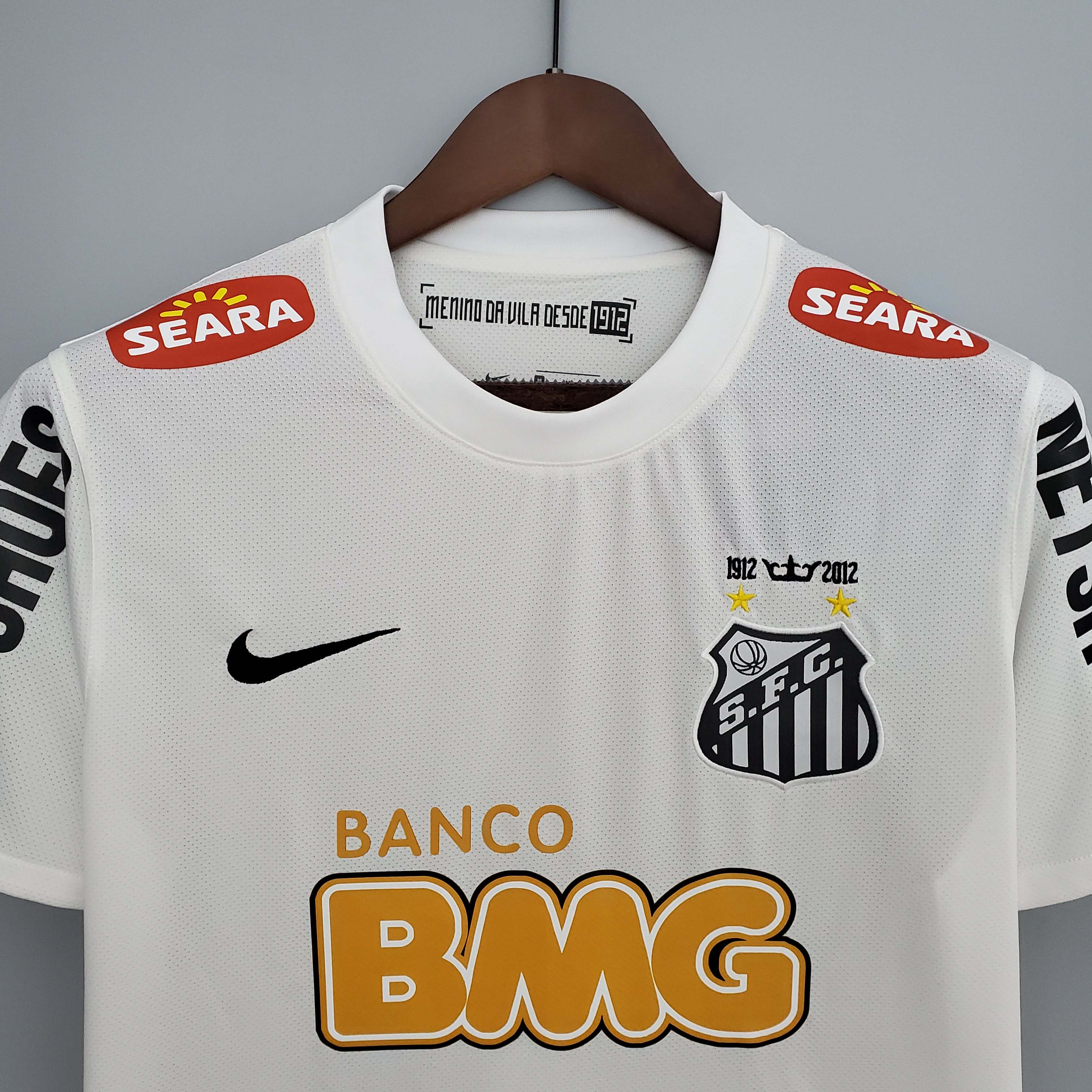 2012 Rétro Santos Maillot Domicile Soccer Qualité Thaï — view 3