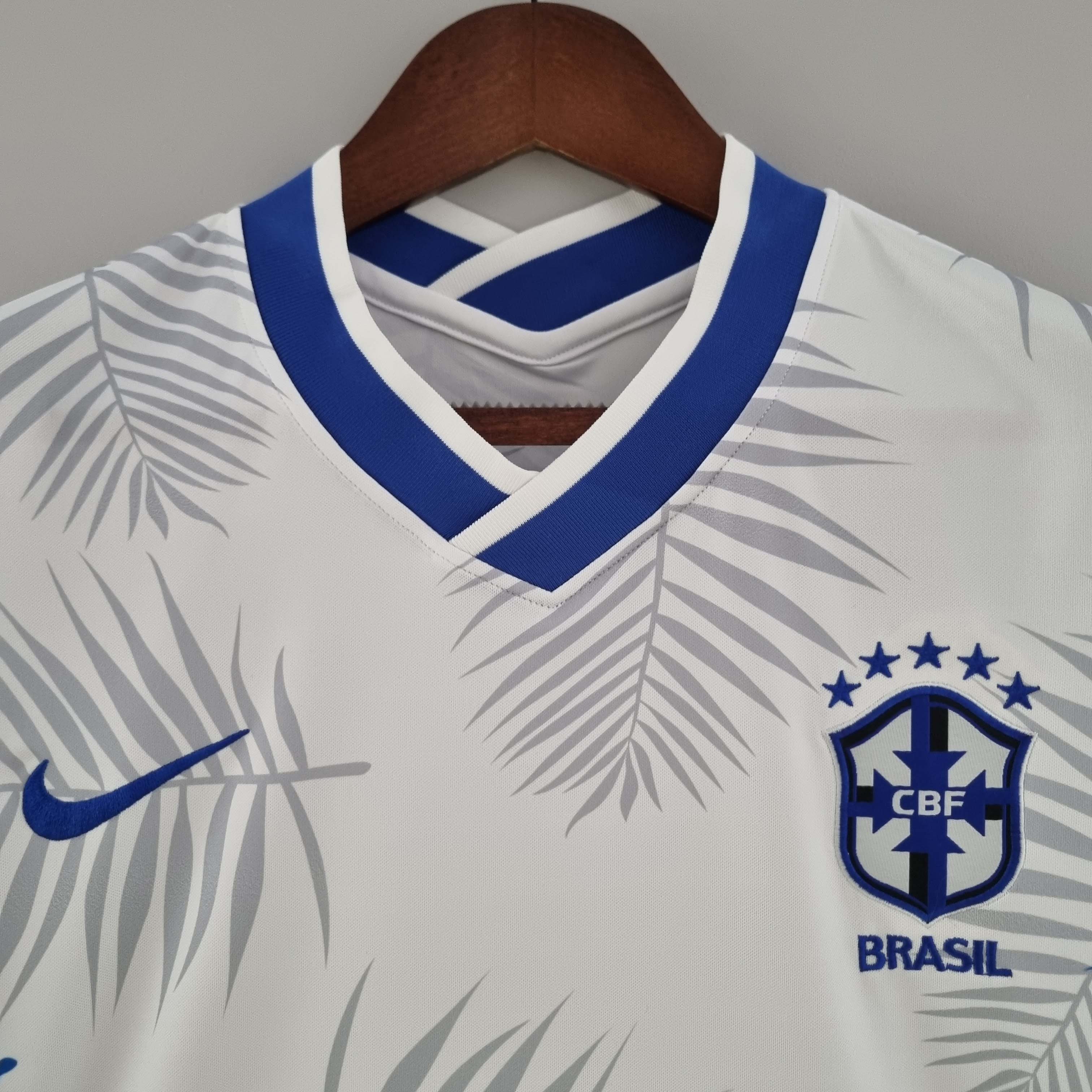 2022 Brasilien Klassisch Weiß Fußballtrikot — view 3