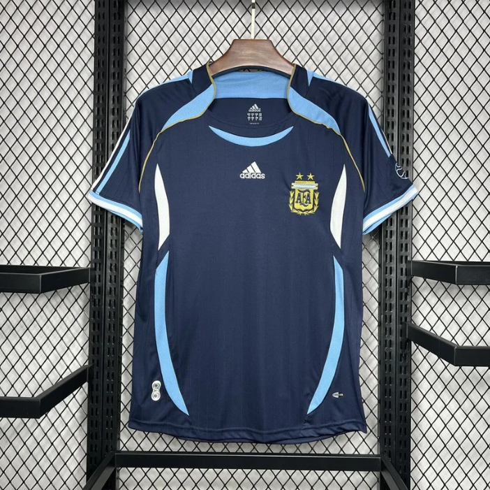 Camiseta de Fútbol Retro Selección Nacional Argentina Visitante 2006 AAA calidad aficionado