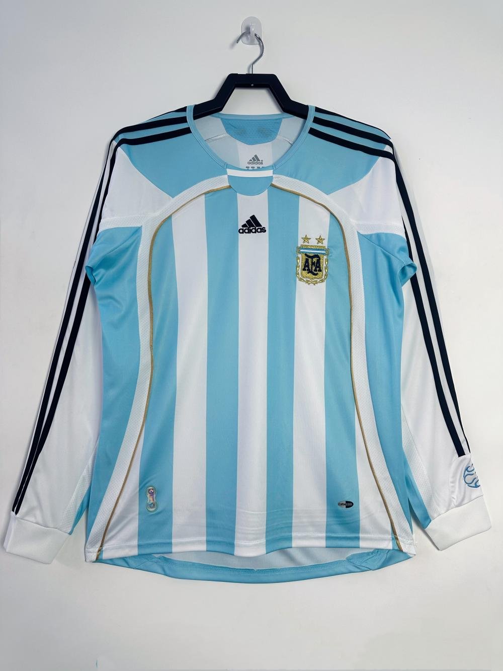 Camiseta Retro Local Selección Argentina Manga Larga 2006 Calidad Tailandesa