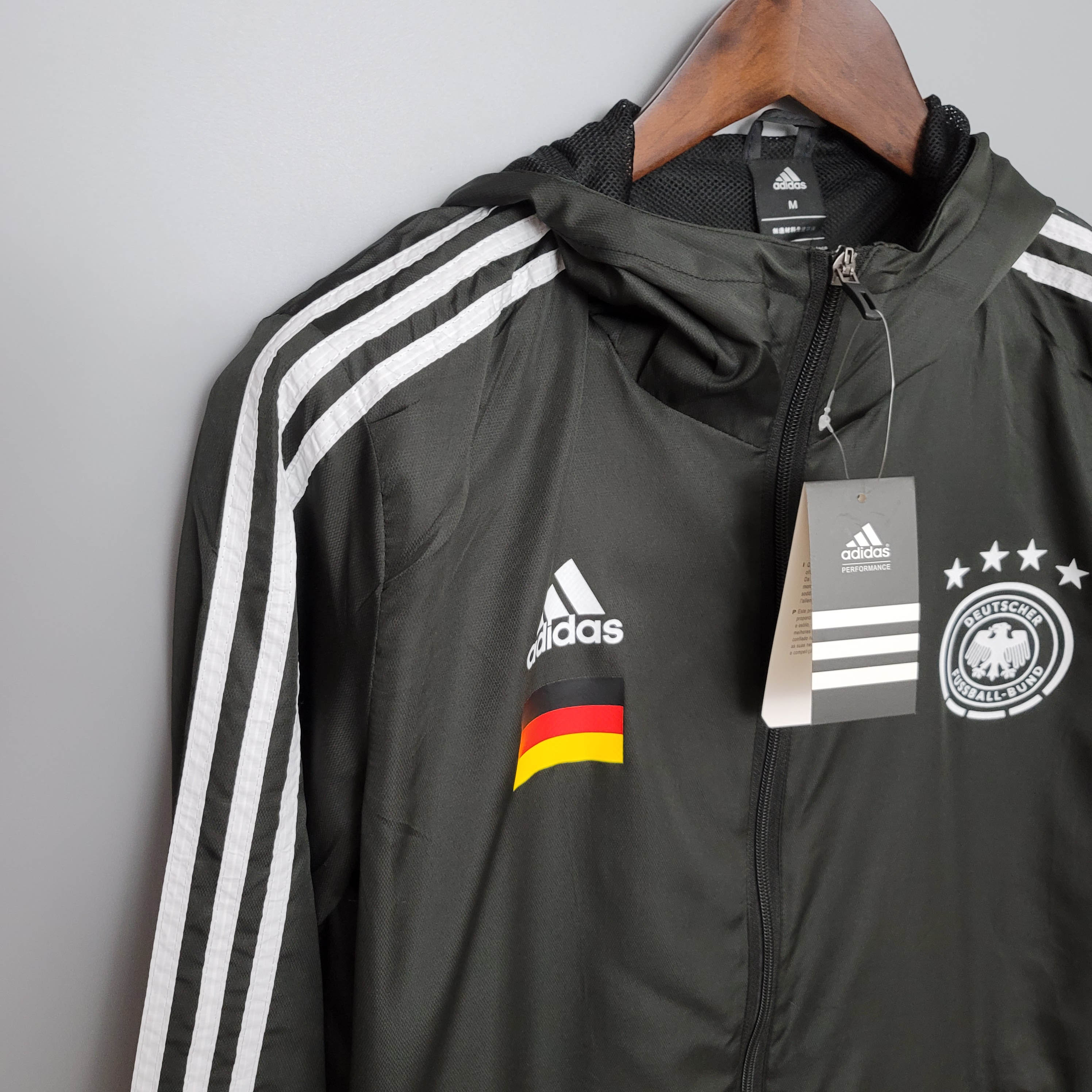 2021 Windbreaker Soccer Jersey Germany Black — view 6