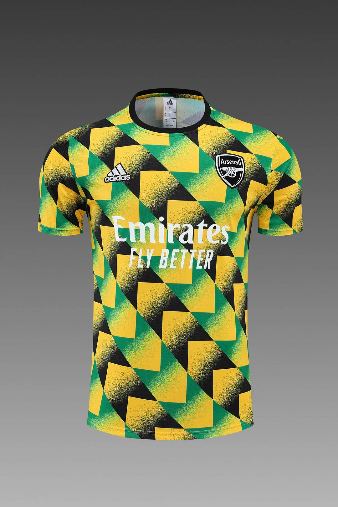 2022/2023 Arsenal Soccer Jersey Training Wear Yellow Black Green — main view