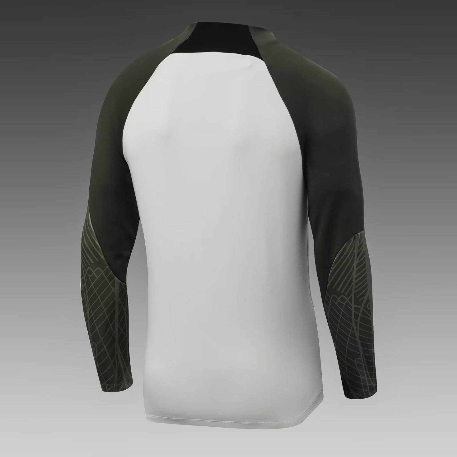 2023/2024 Barcelona Halb-Reißverschluss Trainingsanzug Grau Trikot Set — view 4