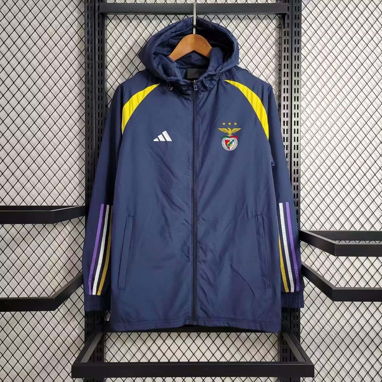 2023 Benfica Windbreaker Navy blue Soccer Jersey AAA fan-grade