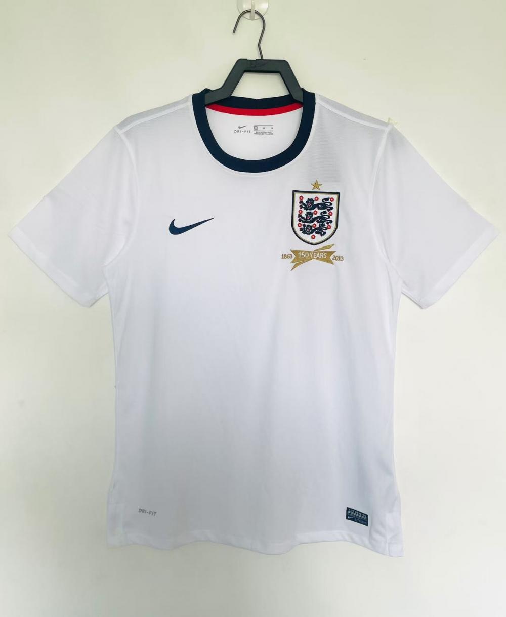 2013 Retro England Home Soccer Jersey AAA fan-grade — main view