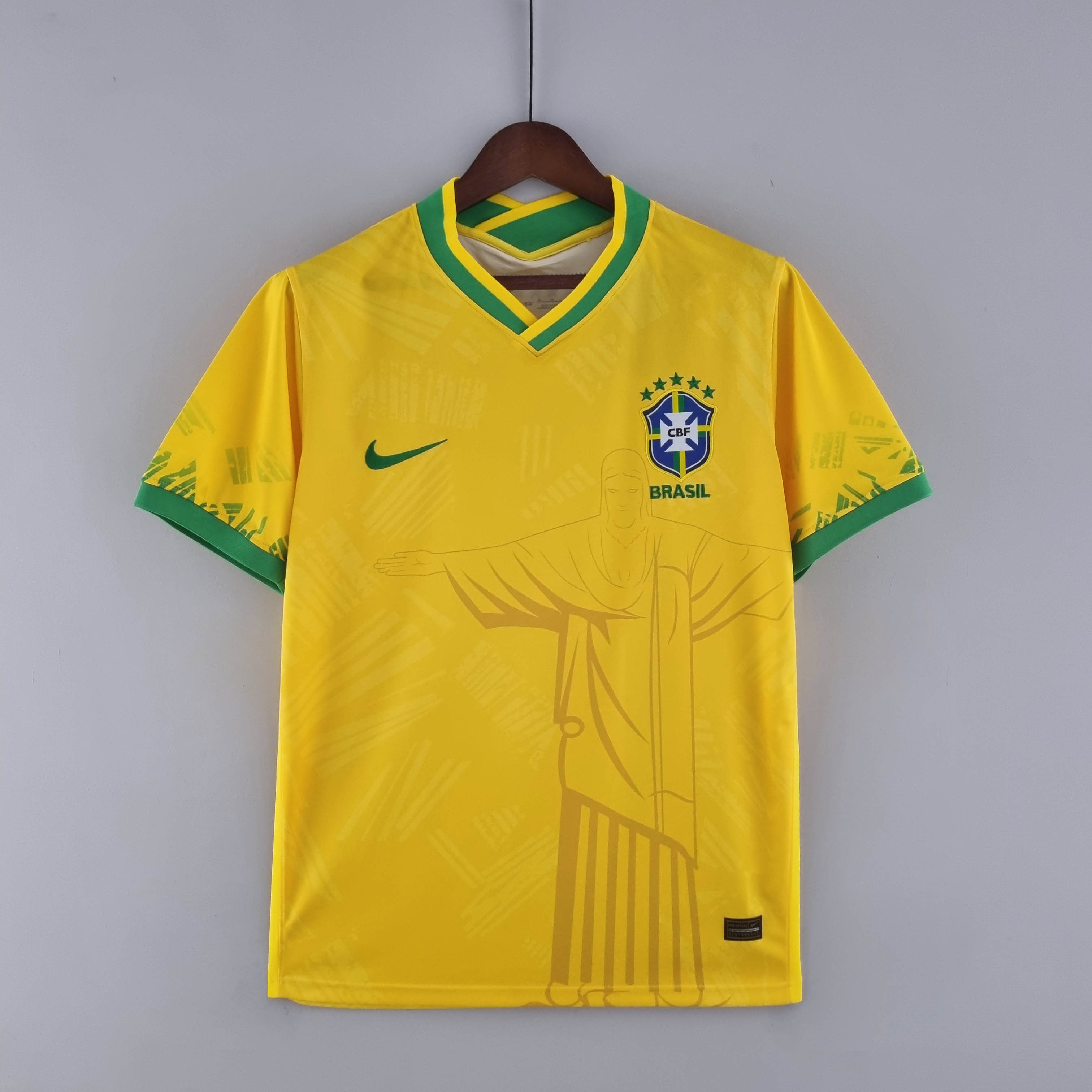 2022 Brazil Classic Soccer Jersey Yellow — main view