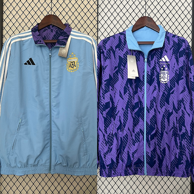 2024 Argentina Reversible Windbreake Soccer Jersey AAA fan-grade