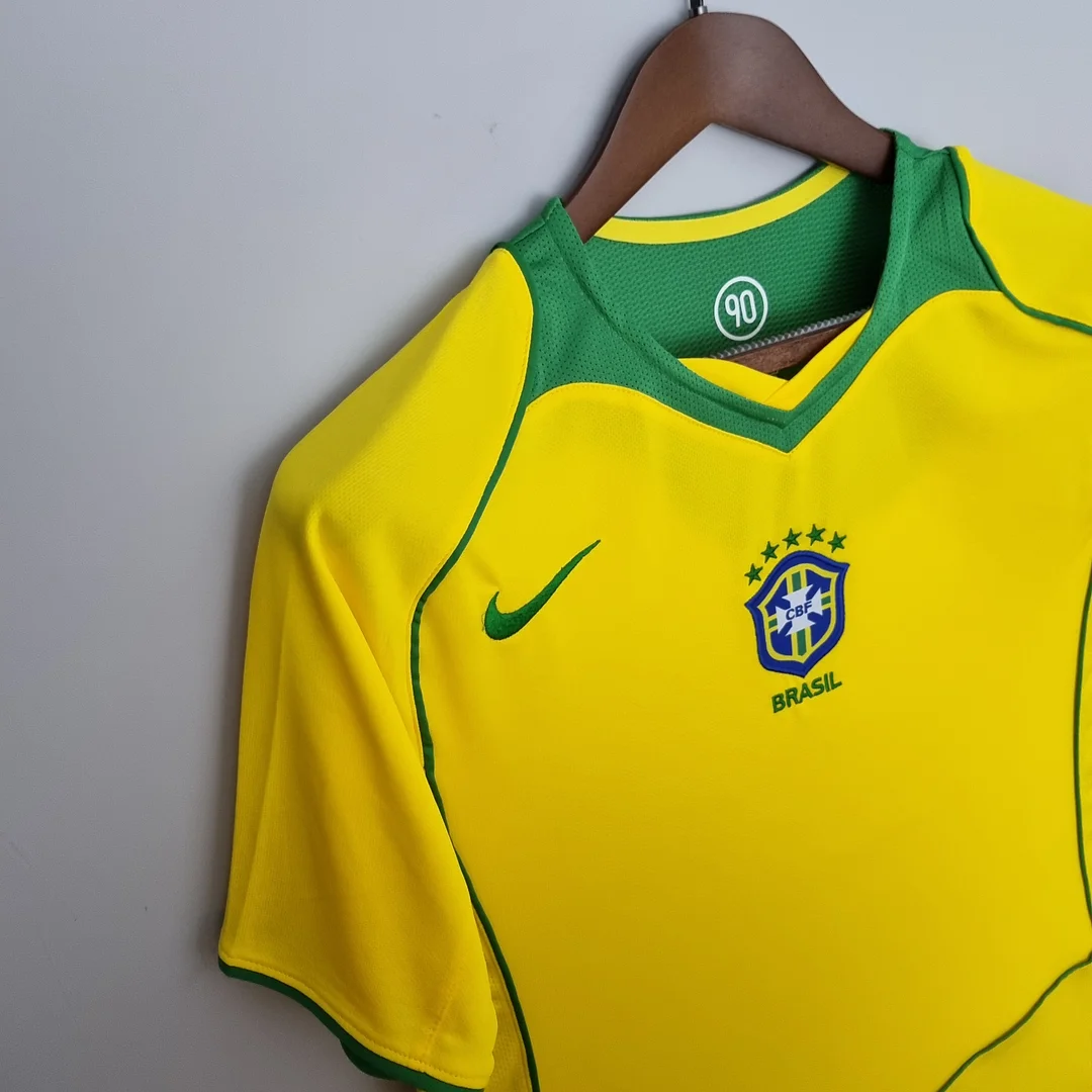 2004 Rétro Brésil Maillot Domicile — view 3