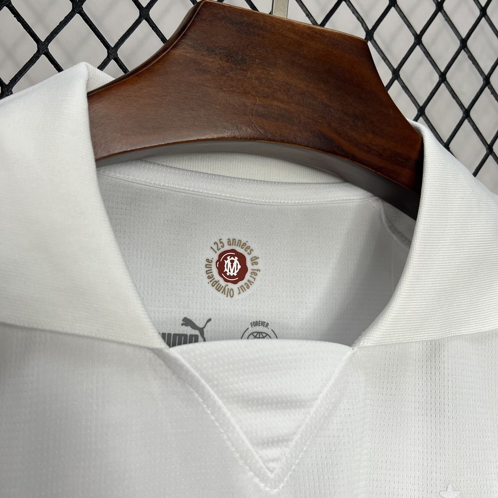 2024/2025 Olympique de Marseille 125th Anniversary White Jersey AAA fan-grade — view 3