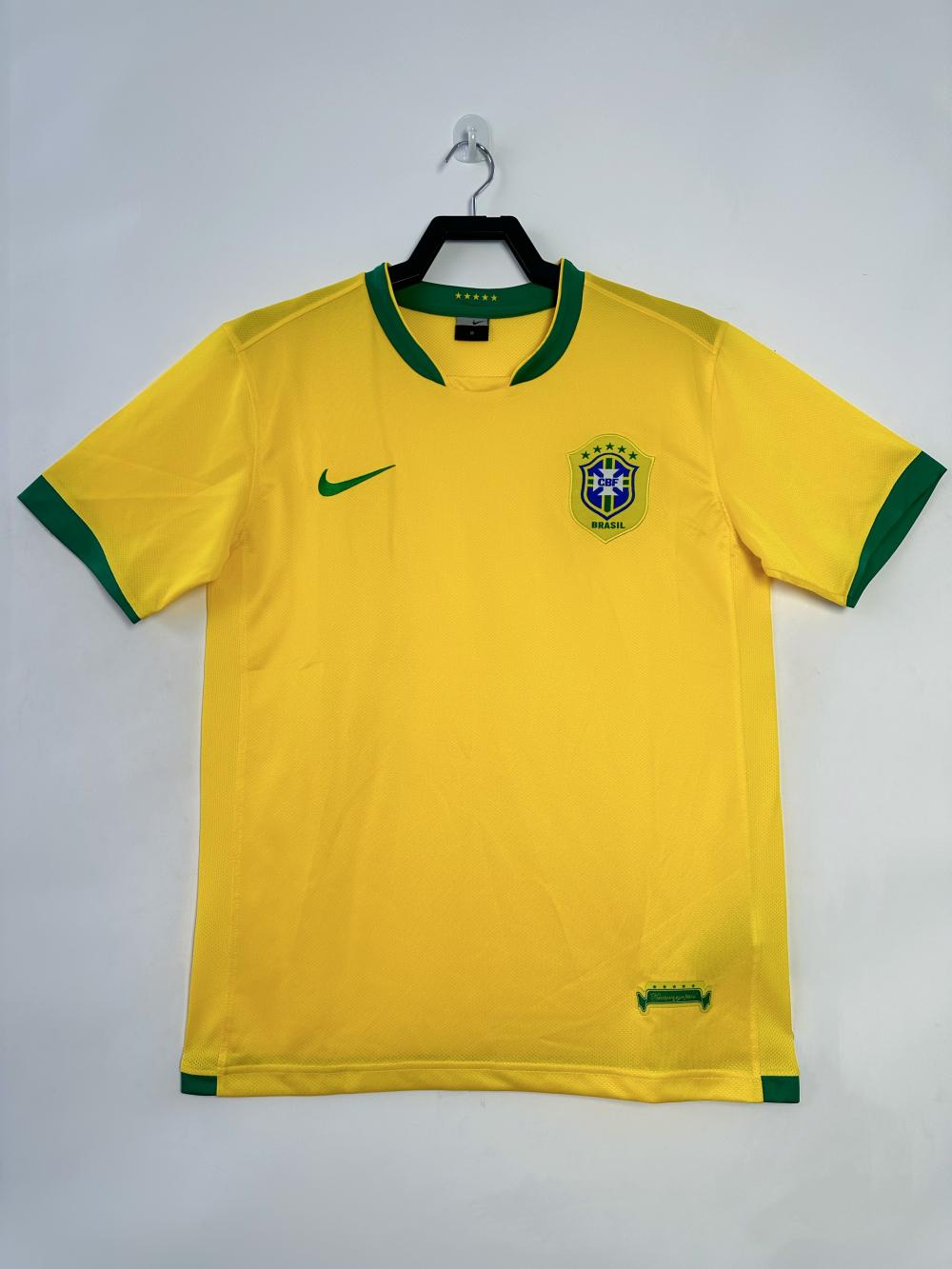 2006 Retro Brazil Home Soccer Jersey AAA fan-grade — main view