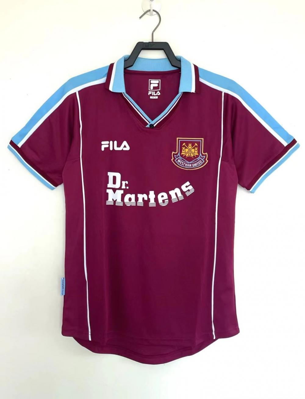1999-2001 Retro West Ham United Football Shirt Home AAA fan-grade
