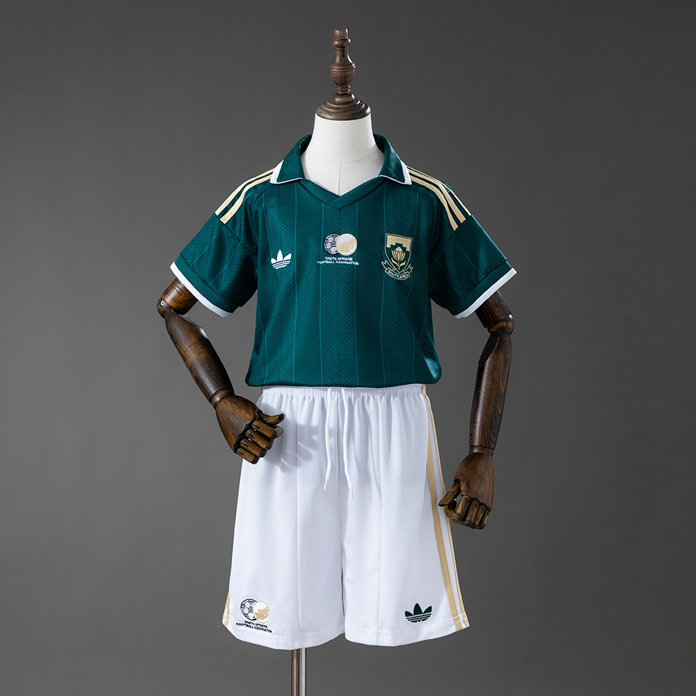 Camiseta Visitante Selección Sudáfrica 2026 AAA calidad fan Talla Infantil